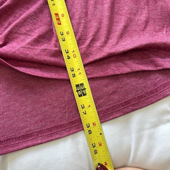 NWT Miselon Short Shirt Dress Womens Large Red Tie Scrunch Bottom - Picture 5 of 6